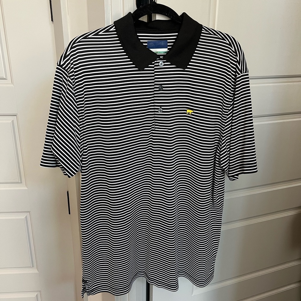 Jack Nicholson Golf Polo in Black/White Stripes